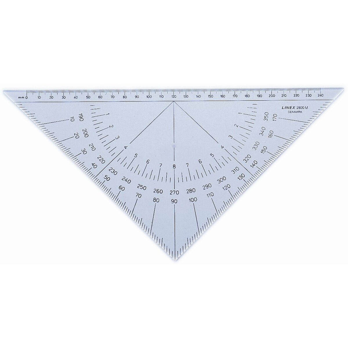 Linex Geodreieck Nautischer Winkelmesser 2800M 28cm transparent