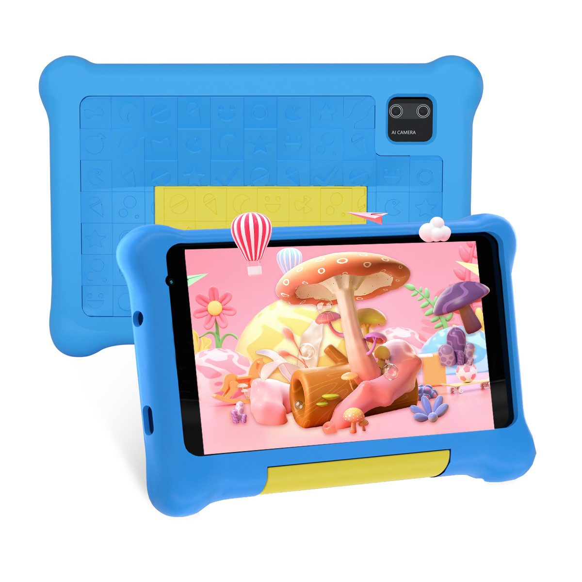 Happybe 7-Zoll Android13 5GB+32GB icherheitskoffer für Spiel und Lernen Kinder Tablet (7", 32 GB)