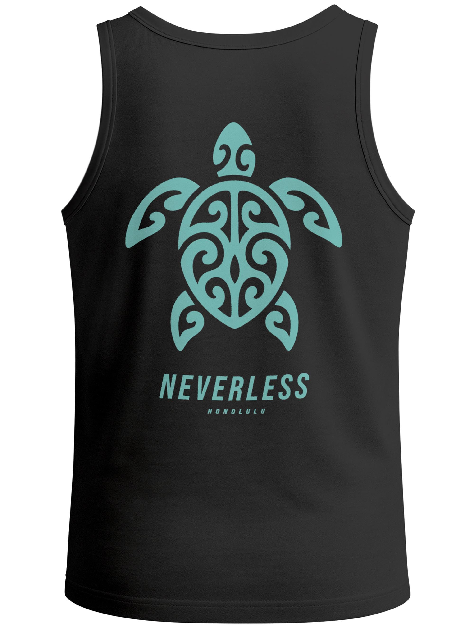 Neverless Tanktop Tanktop Herren mit Grafik-Print - Honolulu Turtel - Trägershirt mit Print – Bild 5 von 5