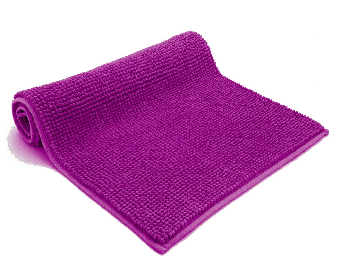 heimtexland Badematte Badvorleger Chenille Badteppich Duschvorleger, rutschhemmend beschichtet, Fußbodenheizung geeignet, fußbodenheizungsgeeignet, saugstark, schnell trocknend, strapazierfähig, rutschfest, Polyester, rechteckig, 45x50 cm, Hochflor, super weich, extrem saugfähig, Maschinenwäsche