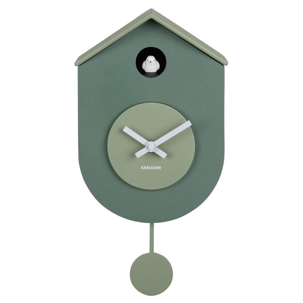 Karlsson Uhr Kuckucksuhr Wall Clock Grato Cuckoo Green Grayed Jade günstig online kaufen