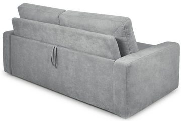 Konsimo 3-Sitzer MENTO Sofa 3 Personen, zeitloses Design, Dauerschlaf-Funktion mit Unterfederung und Matratze