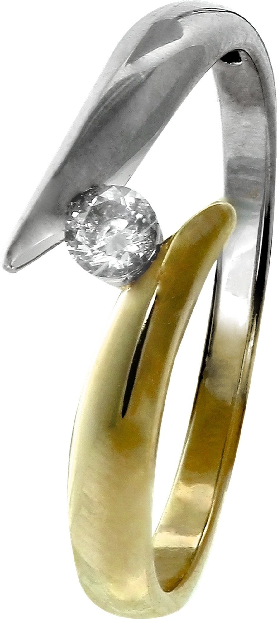 GoldDream Goldring GoldDream Gold Ring Bicolor Zirkonia 60 (Fingerring), Da günstig online kaufen