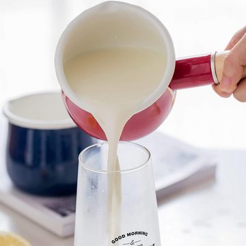 Juoungle Kochtopf Emaille-Milchpfanne, Mini-Butter wärmer, perfekte Größe