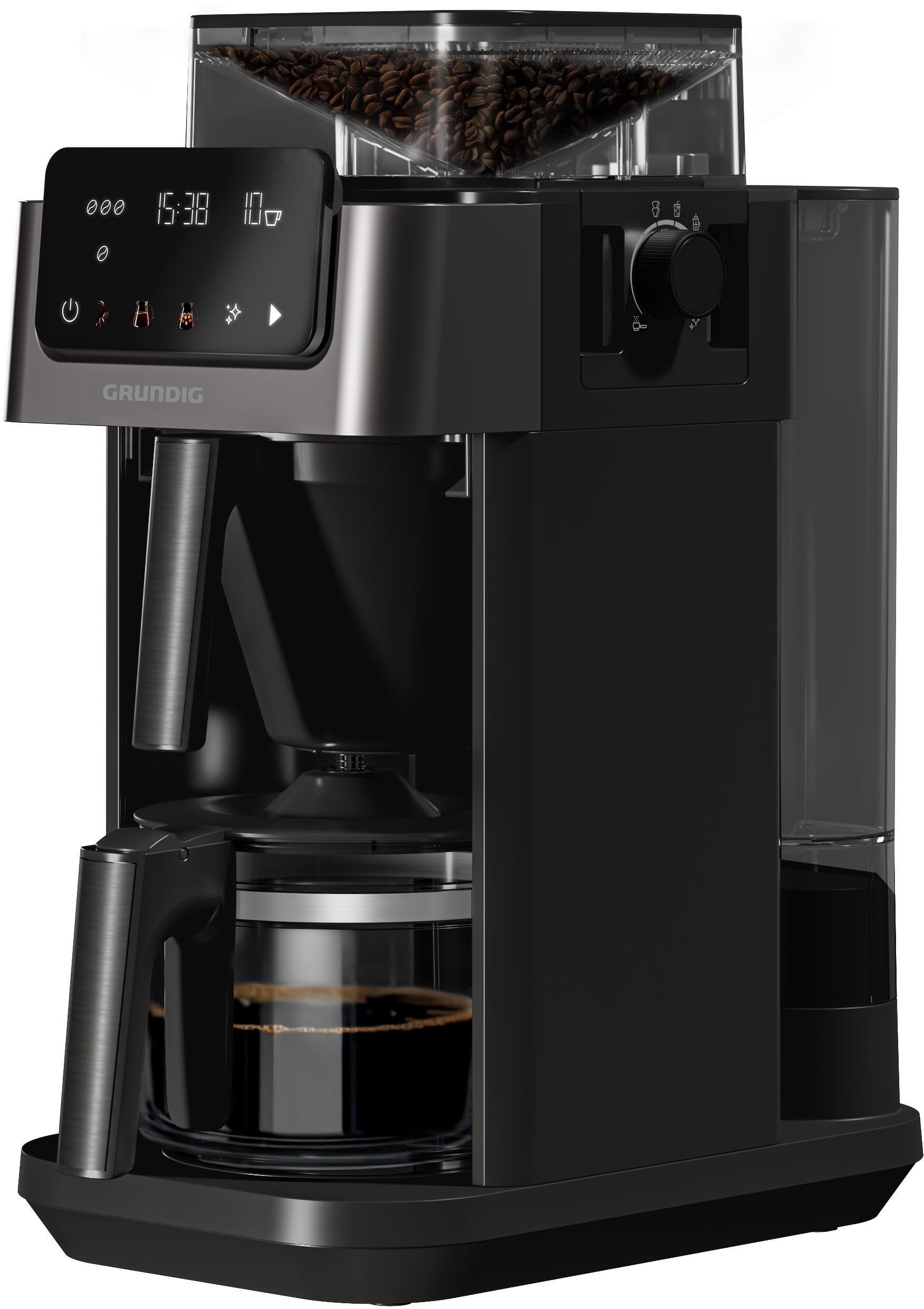 Grundig Kaffeemaschine mit Mahlwerk KM 9518, Permanentfilter, Cold Brew Funktion