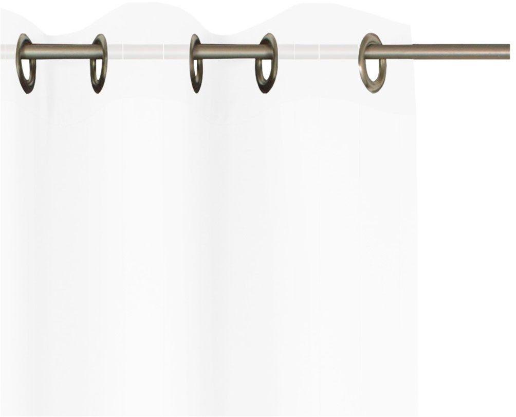 Wirth Gardine Manuela (1 St), Ösen, halbtransparent, Voile, Fertig-Store mit Metallösen nach Maß