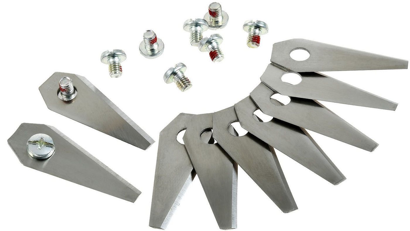 Powery Rasenmähermesser 9x Ersatz-Messer- Schneid-Klingen 1,00mm für Bosch Indego Mähroboter silberfarben Powery Rasenmähermesser 9x Ersatz-Messer- Schneid-Klingen 1,00mm für Bosch Indego Mähroboter silberfarben