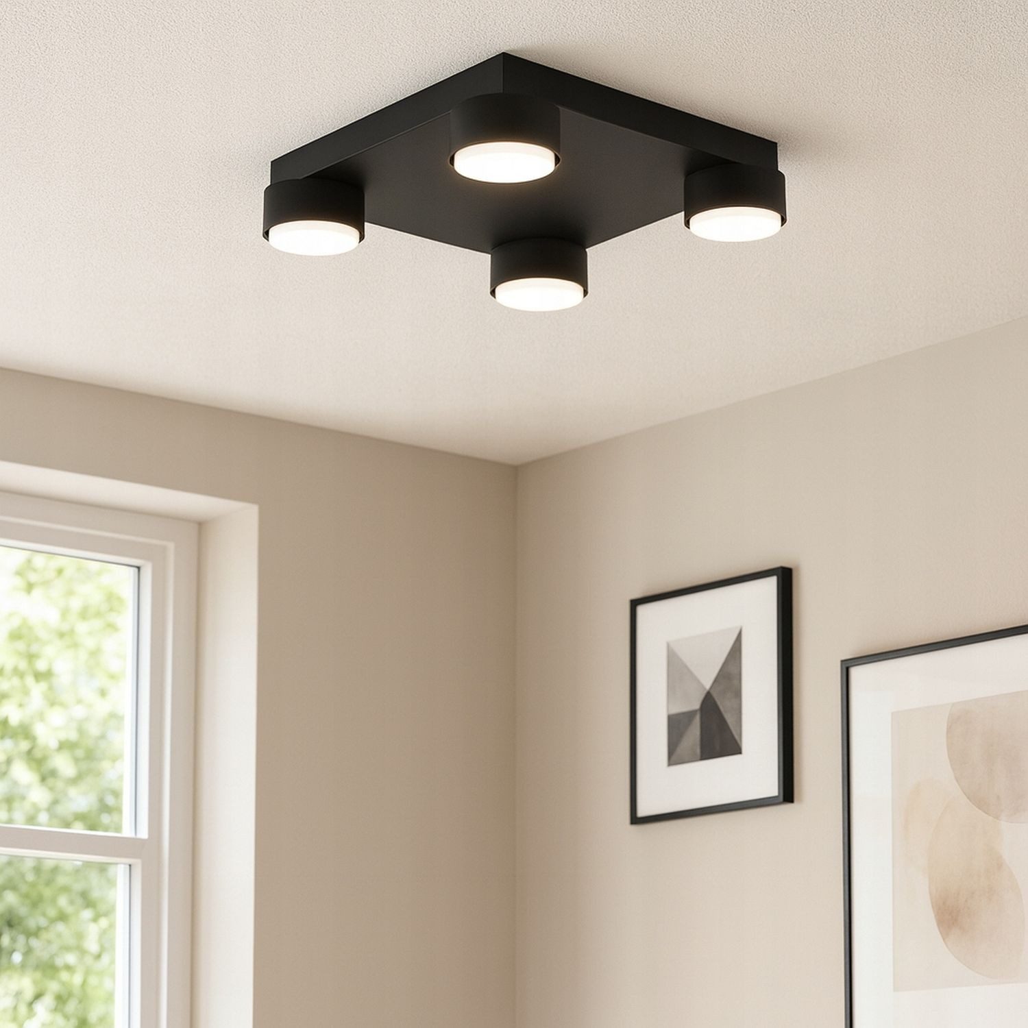 Licht-Erlebnisse Deckenleuchte NUMA, ohne Leuchtmittel, GX53 B: 30 cm quadratisch Modern