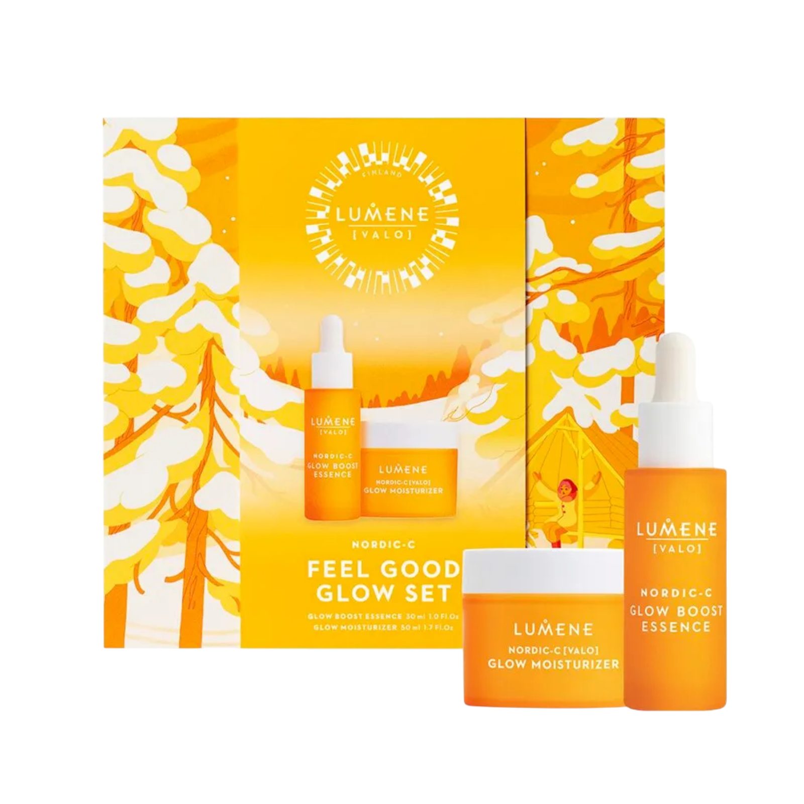 Lumene Gesichtspflege-Set Nordic-C [Valo] Feel Good Glow Set 2025, 2-tlg.