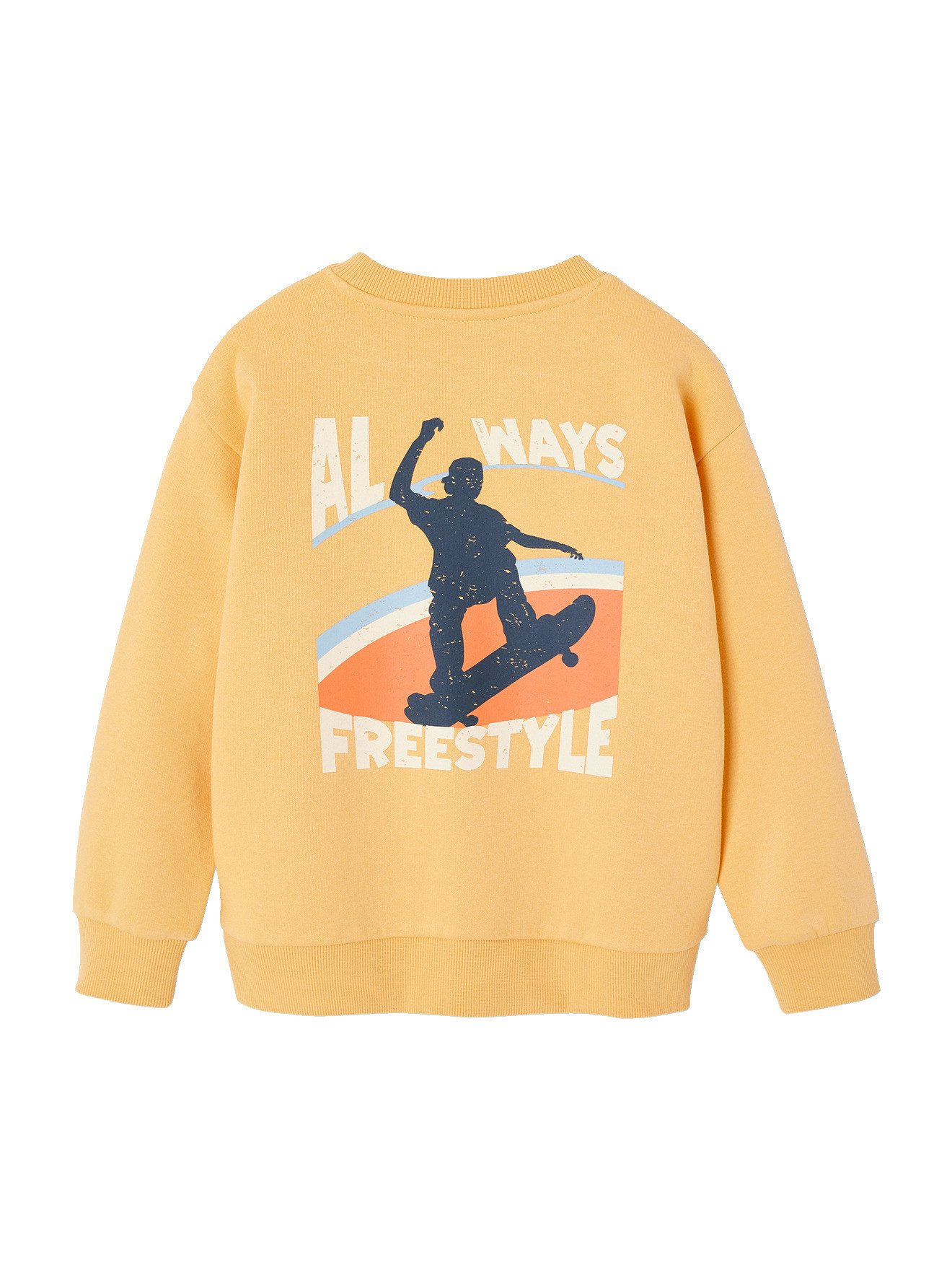 vertbaudet Fleecepullover Rundhals-Sweatshirt Jungen mit Recycling-Polyester
