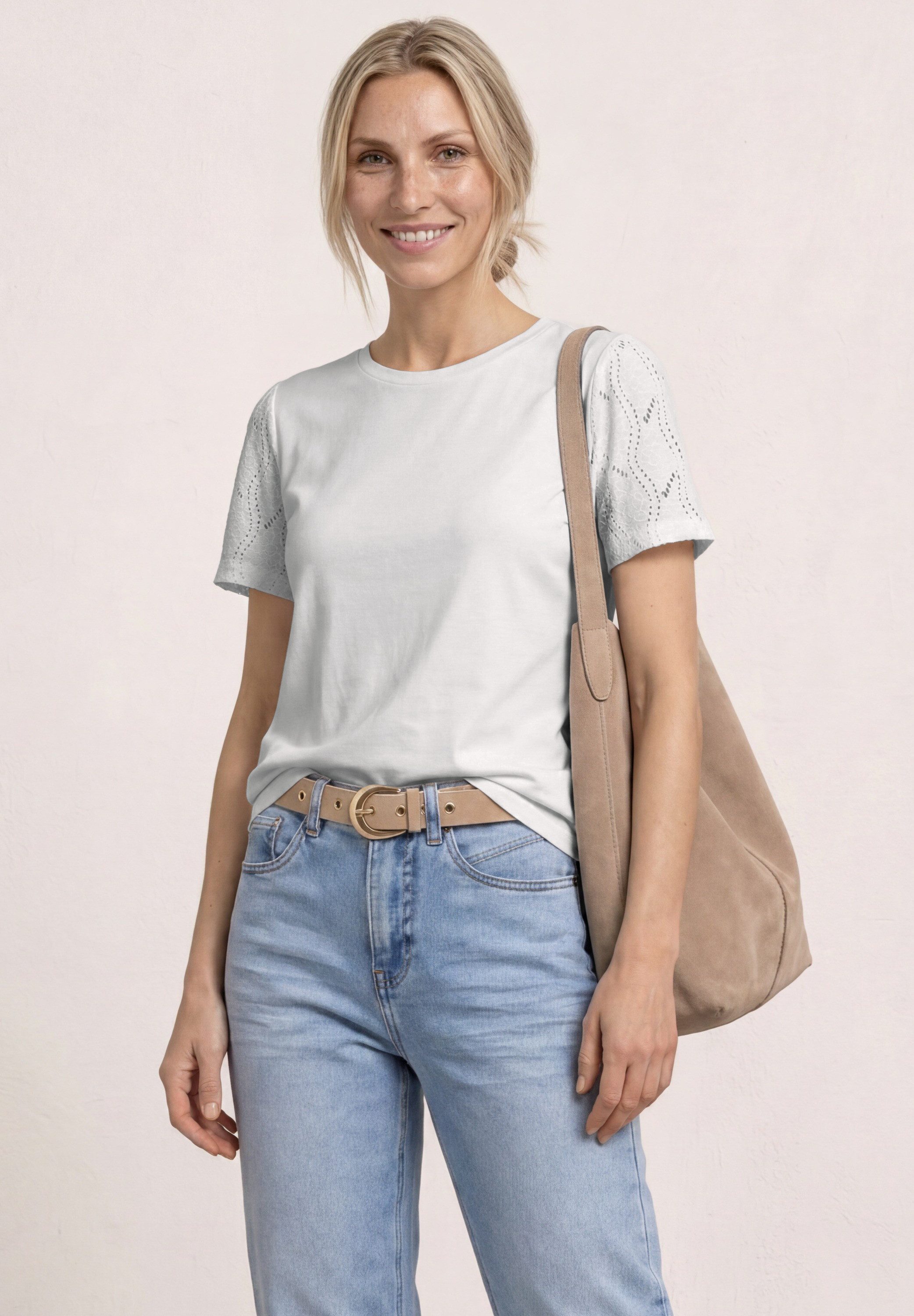 STREET ONE T-Shirt mit Spitze