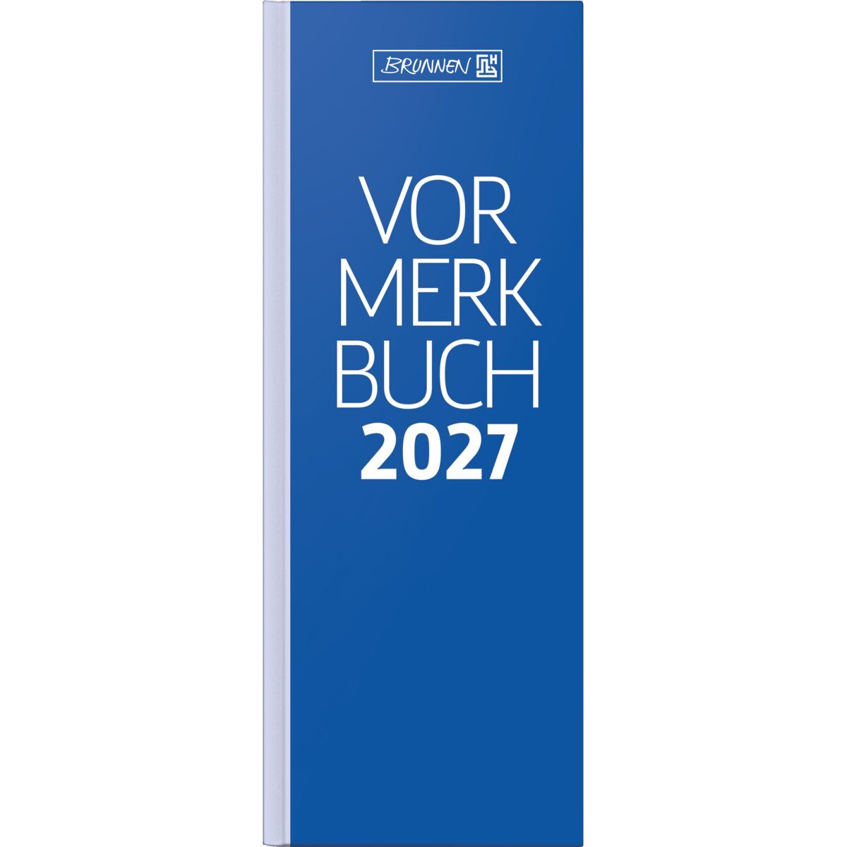 BRUNNEN Schreibtischkalender Vormerkbuch 784 11x29,7cm 2 Tage/Seite Pappe blau 2027