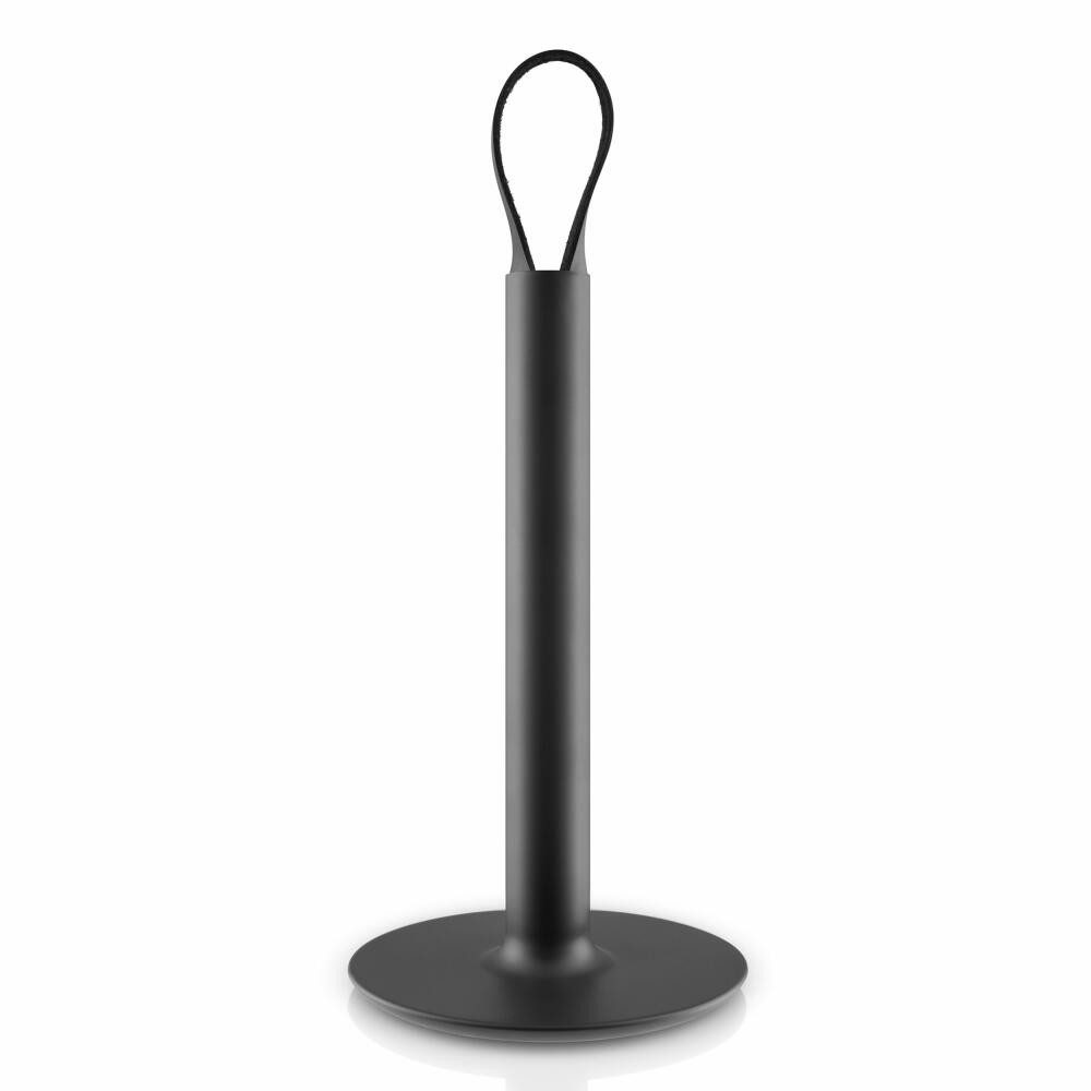 Eva Solo Küchenrollenhalter Gummi/Edelstahl/Leder Schwarz H 31.5 cm