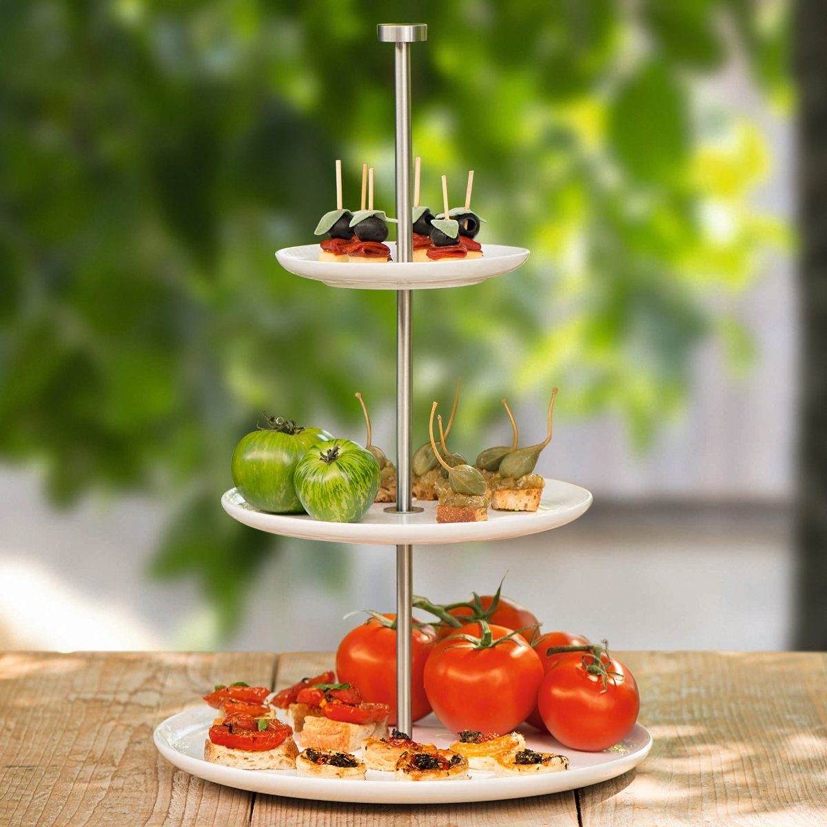 ASA SELECTION Etagere Grande Etagere flach 3 stufig 47 cm, Porzellan, (Etageren), Küche, Kochen, Backen