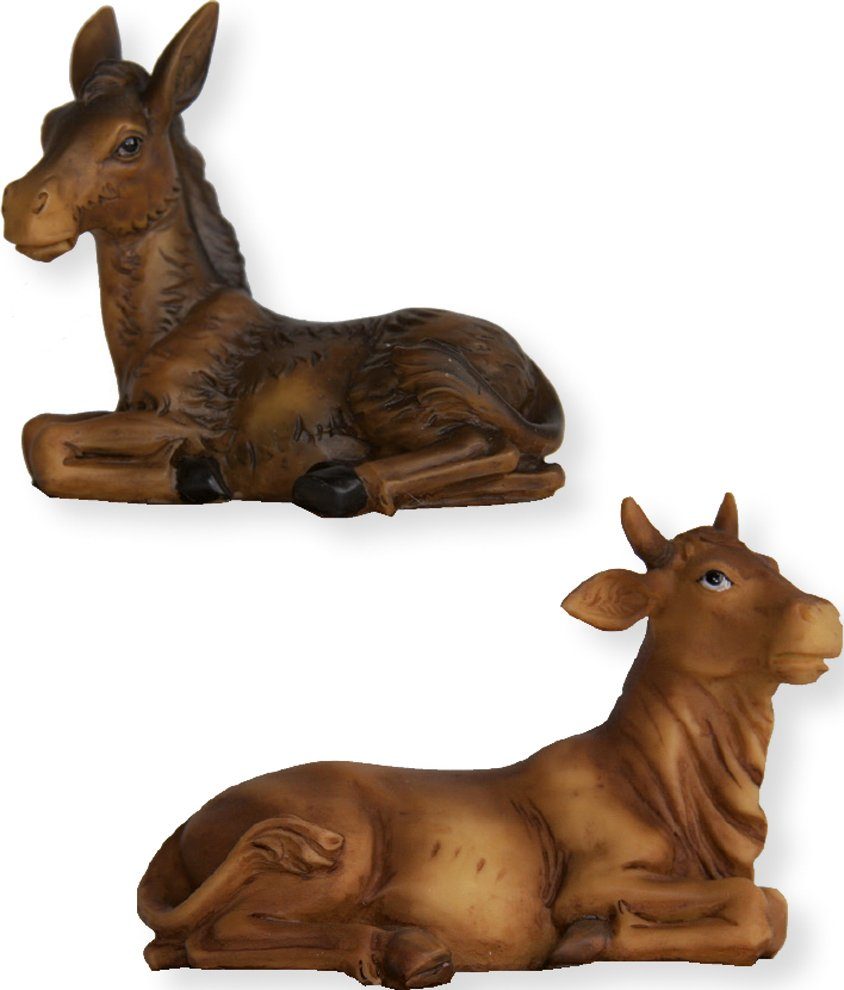 FADEDA Krippenfigur 2x FADEDA Ochs und Esel, Höhe in cm: 6,4 (2 St) | Weihnachtskrippen