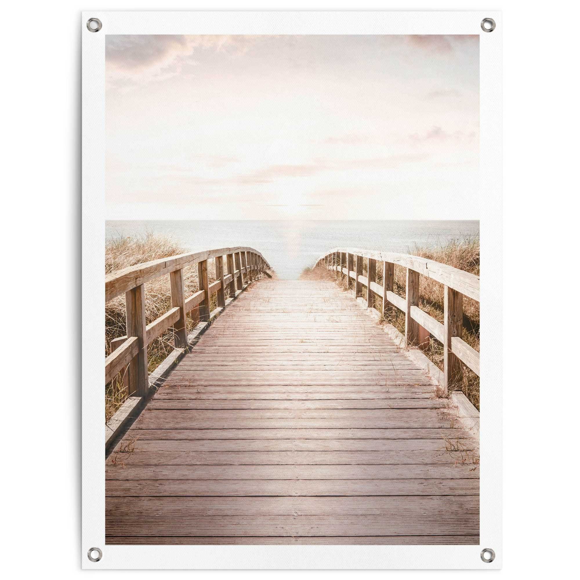 Reinders! Poster Brücke zum Strand, Outdoor für Garten oder Balkon