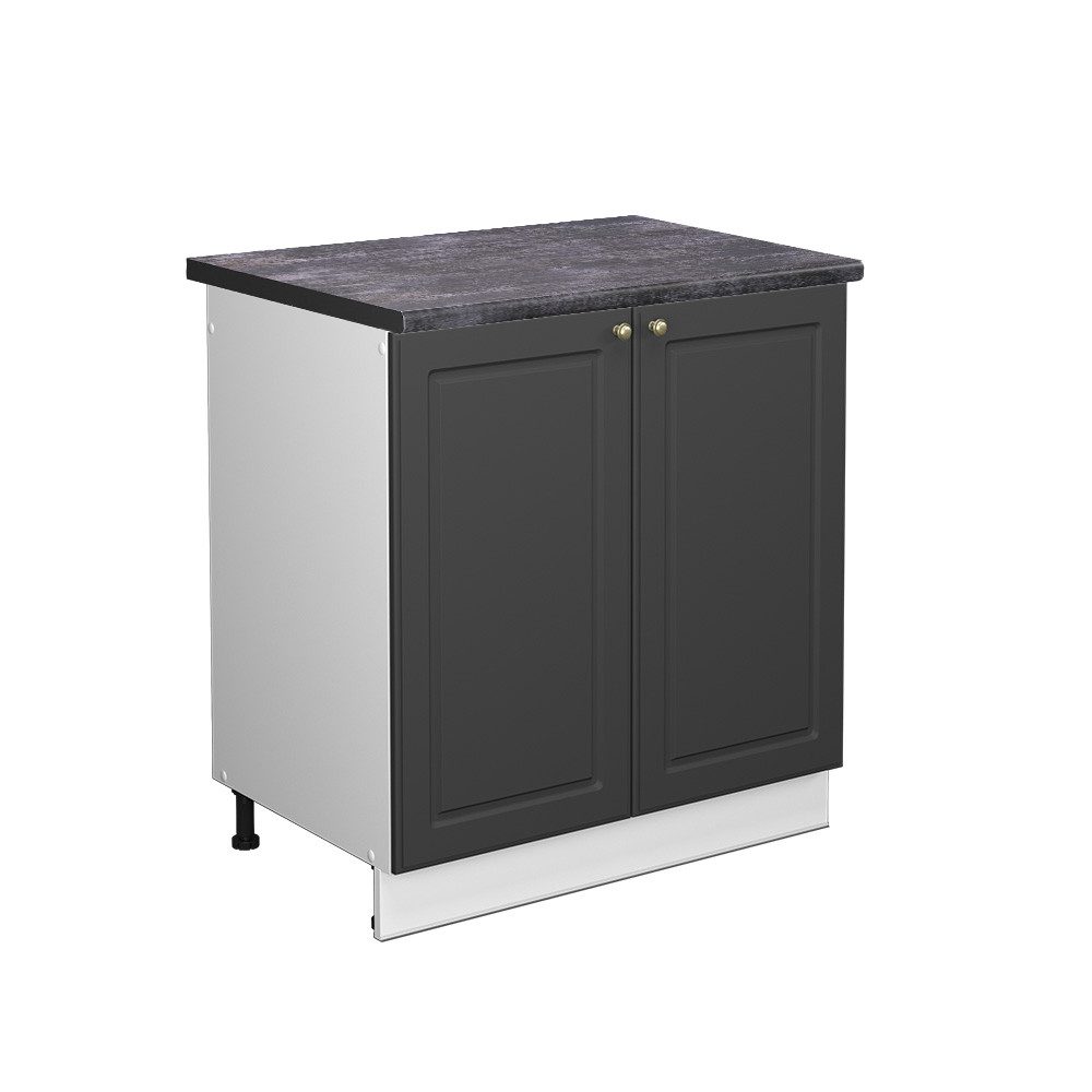 Vicco Spülenunterschrank Fame-Line Anthrazit-Gold/Weiß 80 cm AP Anthrazit günstig online kaufen
