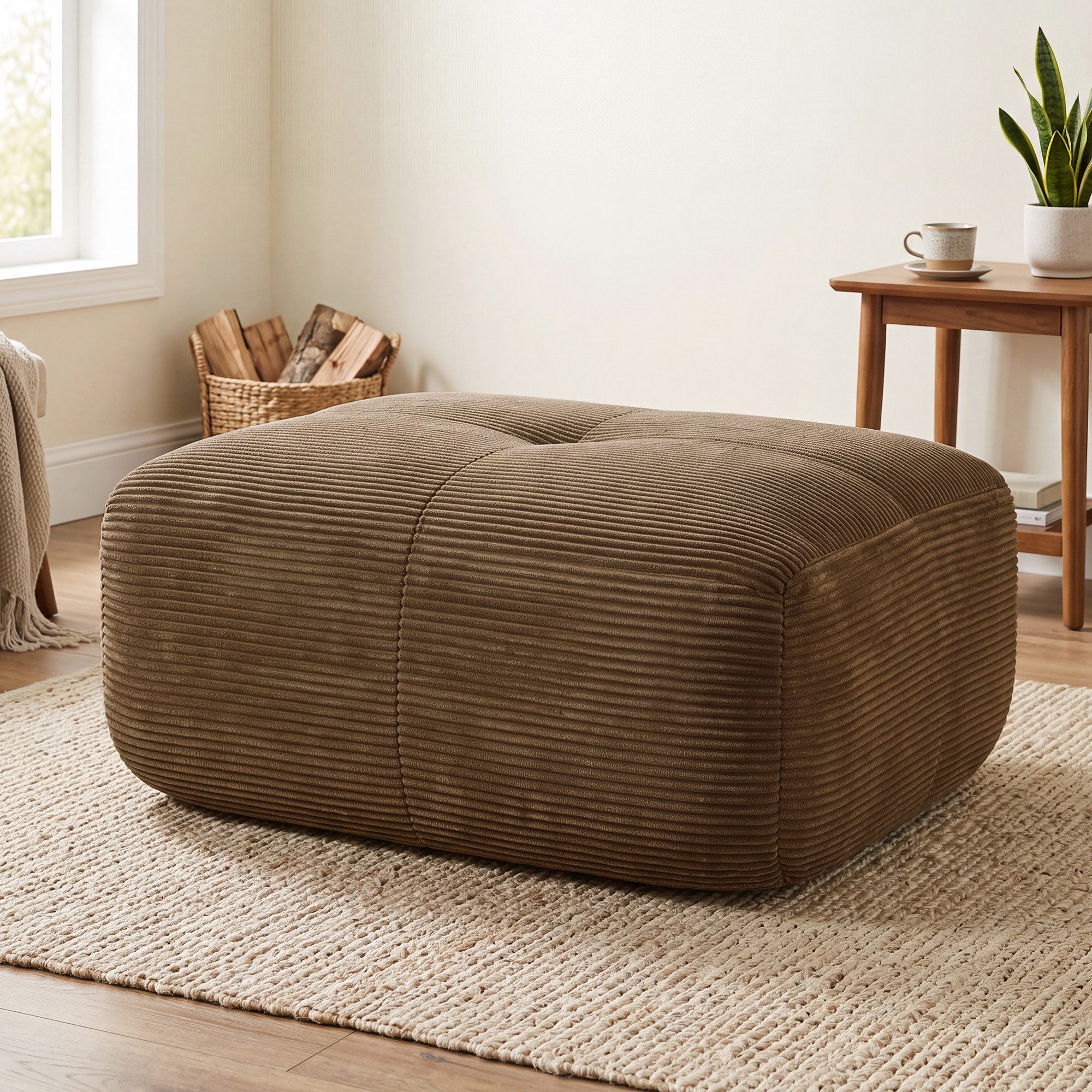 Odikalo 3-Sitzer Ecksofa modular kombinierbar Polstersofa, Modulares Ecksofa ohne Montage, ergonomisch und haustierfreundlich, aus Cordstoff mit extra-breiten Armlehnen, 32D hochelastische Polsterung für Wohnzimmer und Schlafzimmer, Green