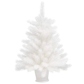 vidaXL Künstlicher Weihnachtsbaum Künstlicher Weihnachtsbaum mit Beleuchtung & Kugeln Weiß 65 cm