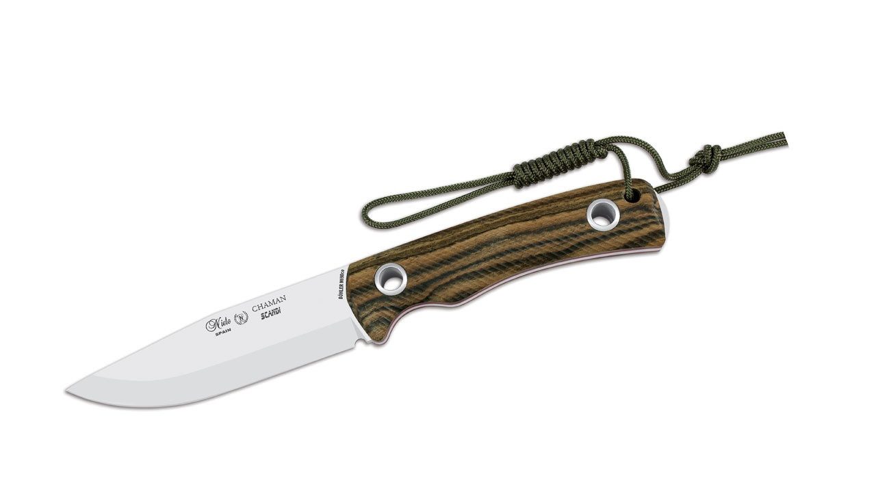 Miguel Nieto Jagdmesser Nieto CHAMAN Scandi Gürtelmesser Cocobolo