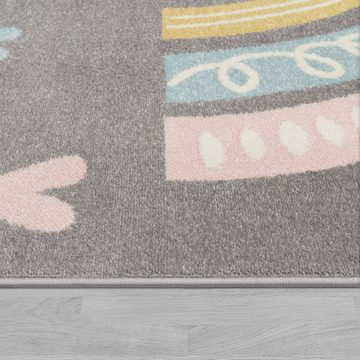 Kinderteppich Kinderzimmer Mädchen Pastell Teppich, Paco Home, Läufer, Höhe: 13 mm