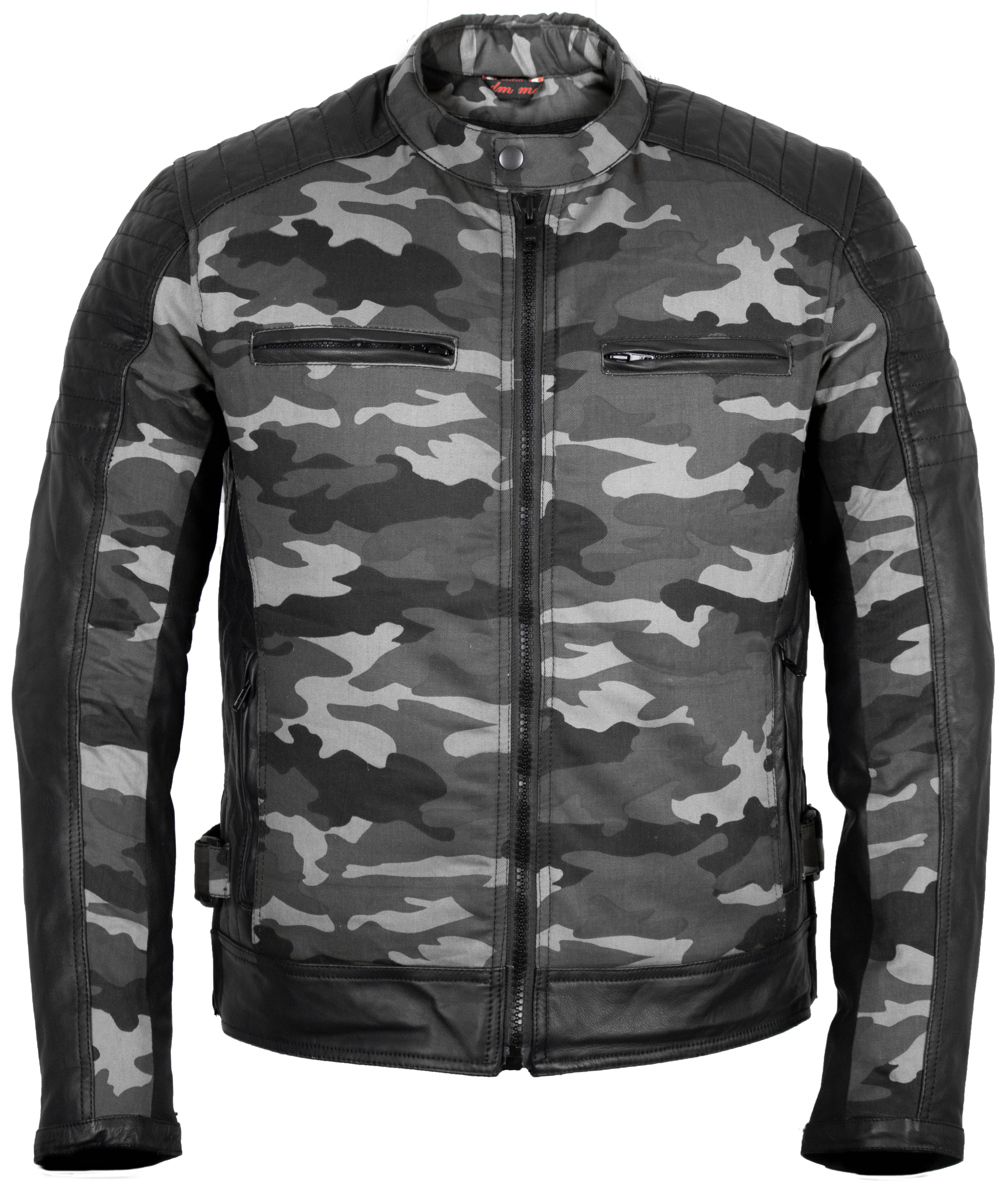 Motorradjacke Motorrad Bikerjacke Camouflage mit Protektoren Herren