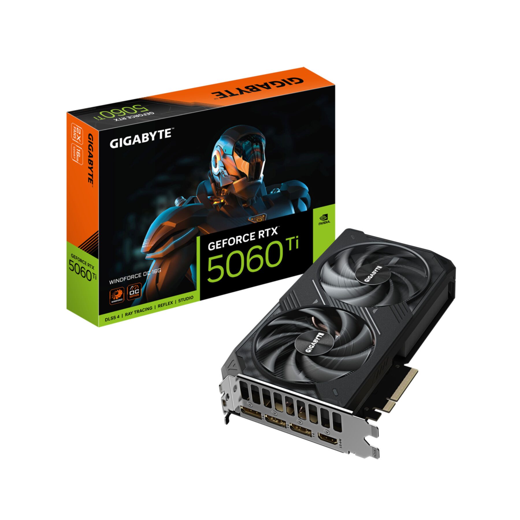 Gigabyte GeForce RTX 5060 Ti WINDFORCE OC 16G Grafikkarte – 16 GB GDDR7, 128 Bi Grafikkarte