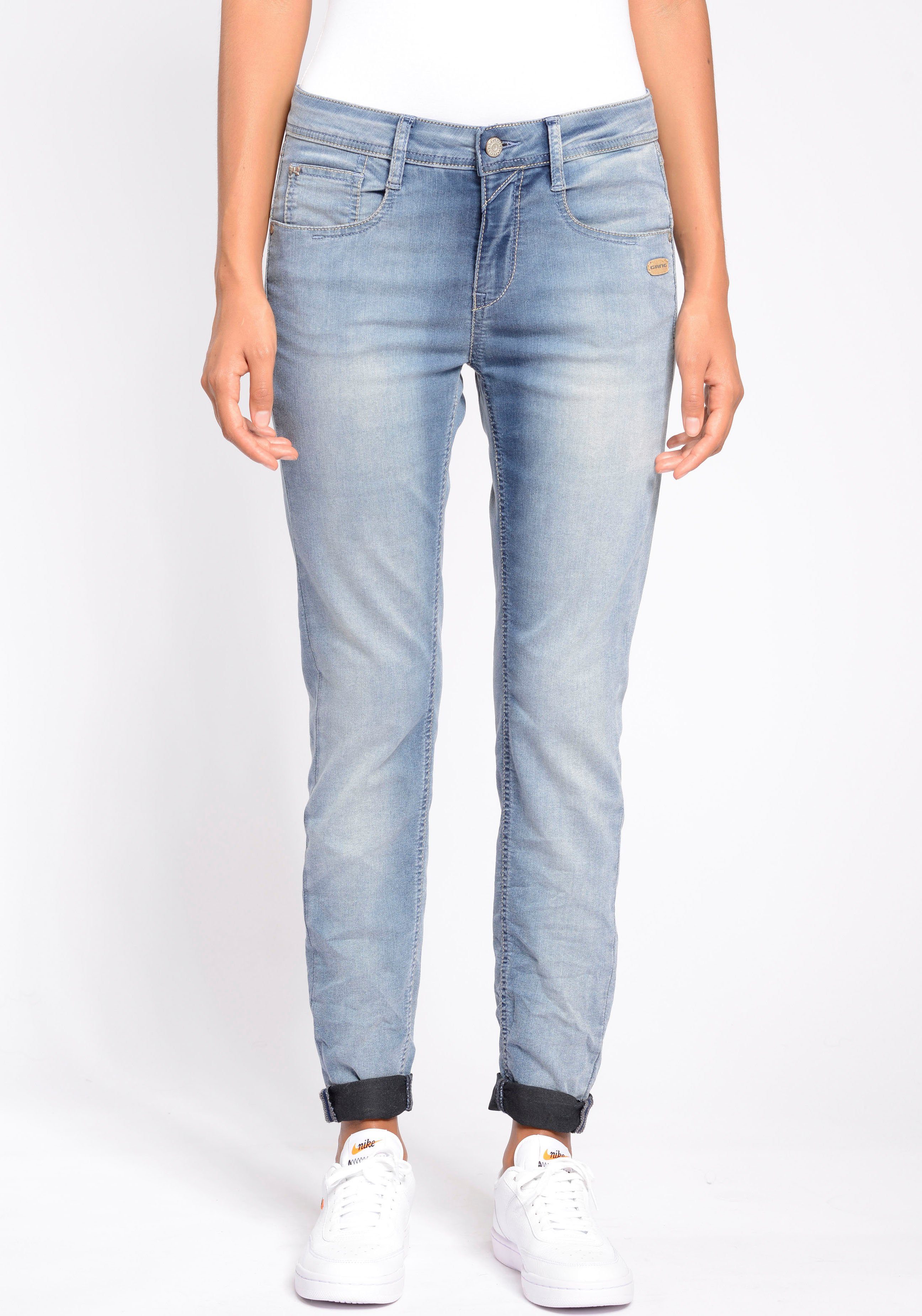 GANG Relax-fit-Jeans 94AMELIE in cooler Used Waschung