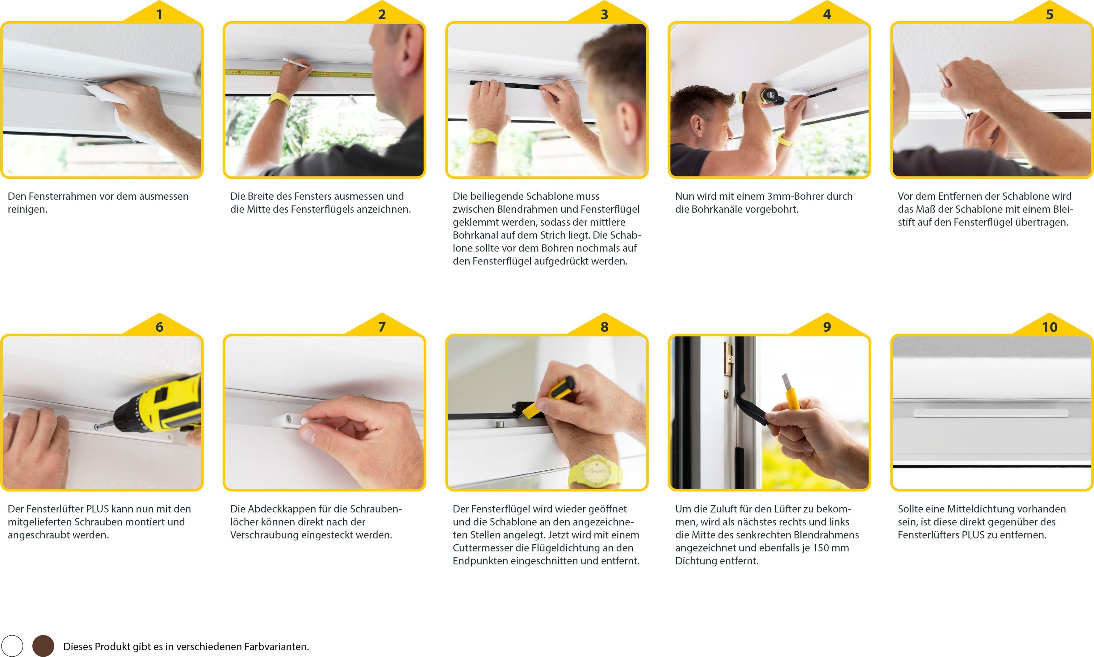 2-tlg., cm, SCHELLENBERG Starterset, BxH: Set, 2,1x29,3 Fensterfalzlüfter Fensterlüfter Plus