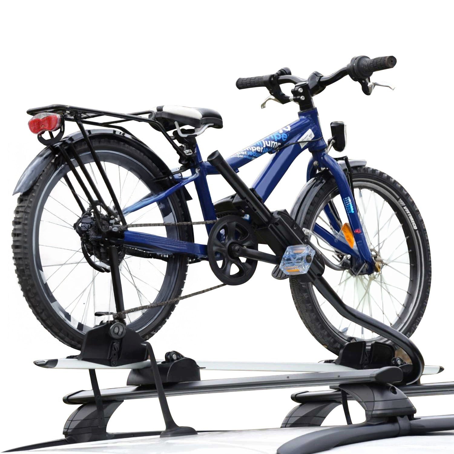 OMAC Dachfahrradträger Farad bis 25 kg P-Style Dachfahrradträger EBike FatBike, (1-tlg), Rostbeständig, Abnehmbar, Leichtgewichtig