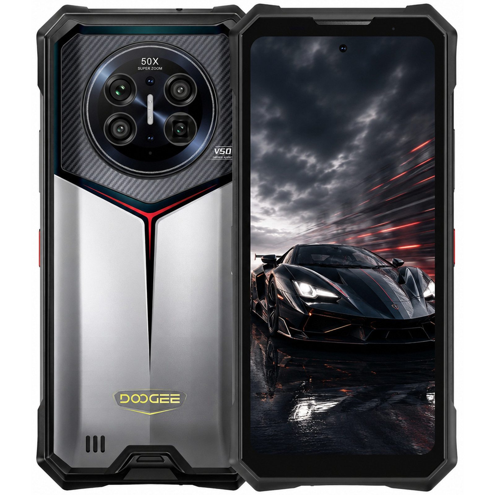 DOOGEE 2026 Smartphone Outdoor Handy DOOGEE V50 12/256GB Android16 oukitel Smartphone (6,78 Zoll FHD+ 120Hz, 11000mAh, 66W, 200MP Quad-Kamera, Android 16)