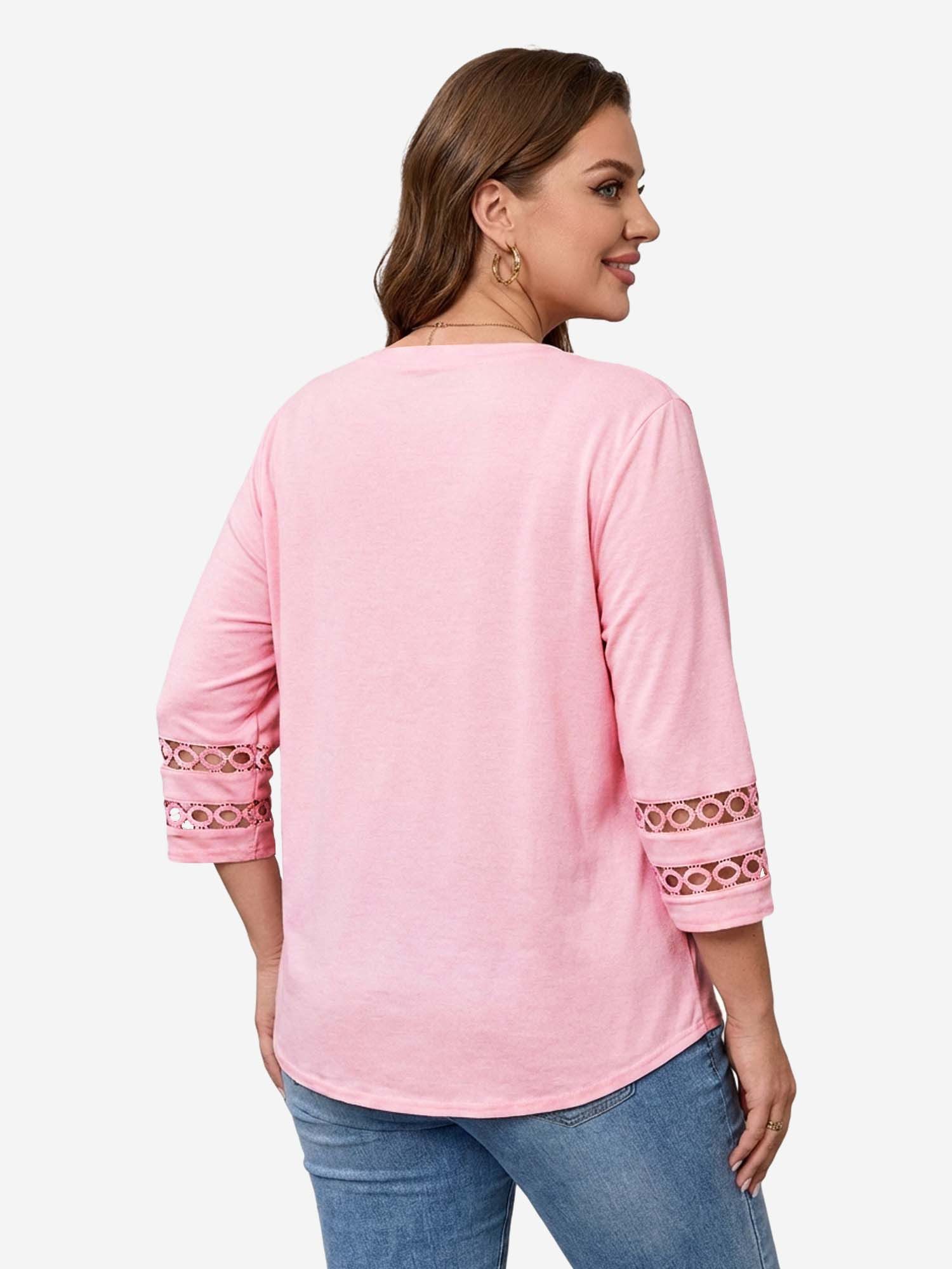 Imily Bela T-Shirt Damen 3/4-Ärmel Hemd in großen Größen (Packung, 1-tlg., günstig online kaufen