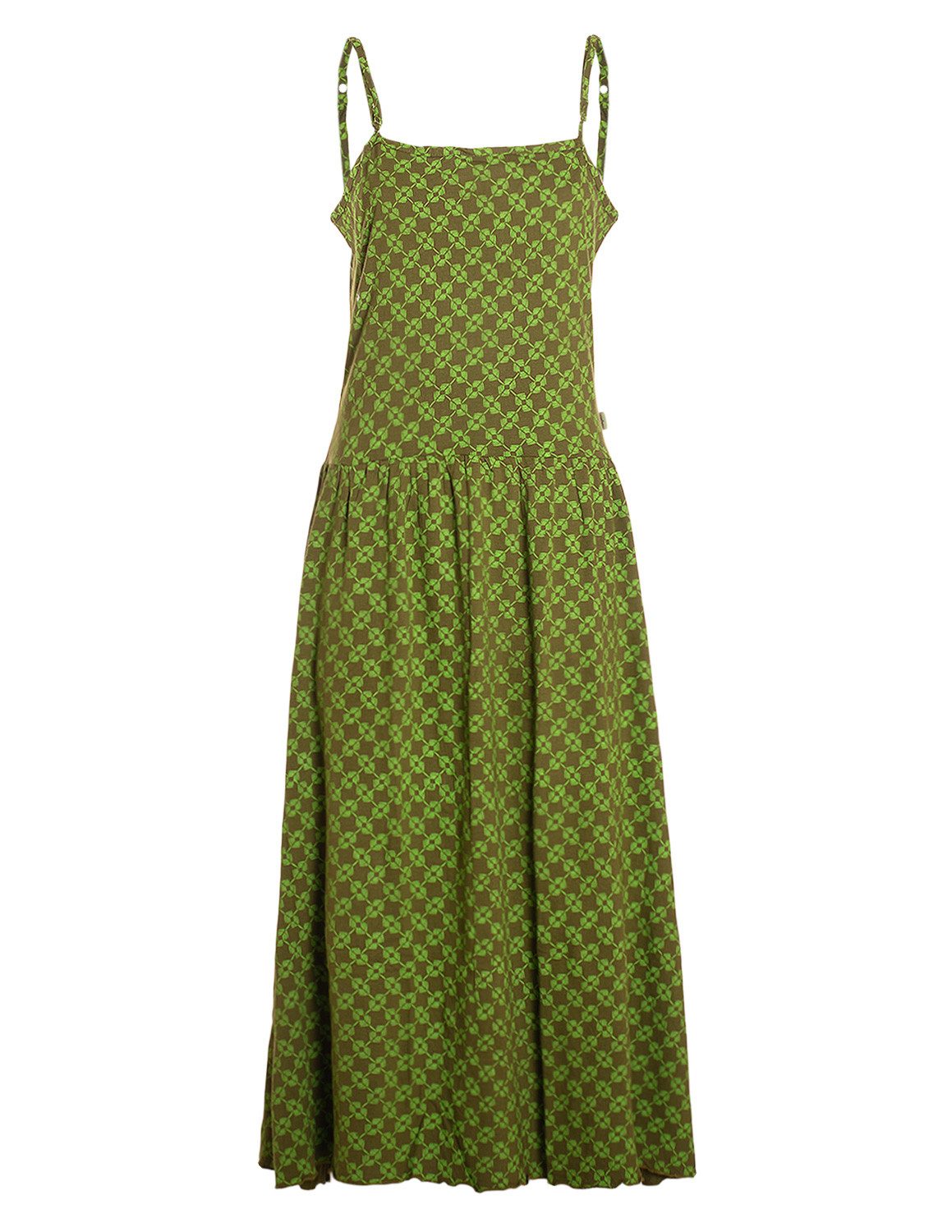 Vishes Sommerkleid Langes Kleid Damen Träger Bedruckt Jersey Baumwolle Alternative Mode, Boho, Hippie, Ethno, Festival