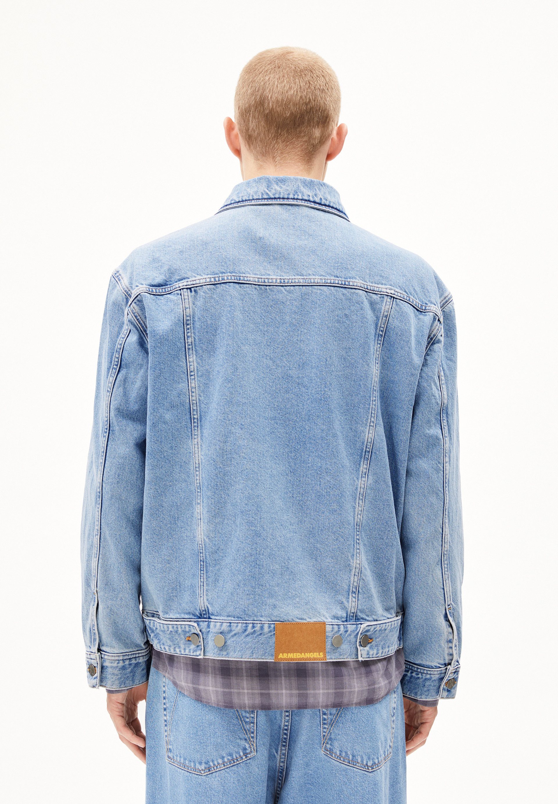 Armedangels Blouson TRAAKA Jeansjacke aus recycelter Baumwolle Oversized Fit