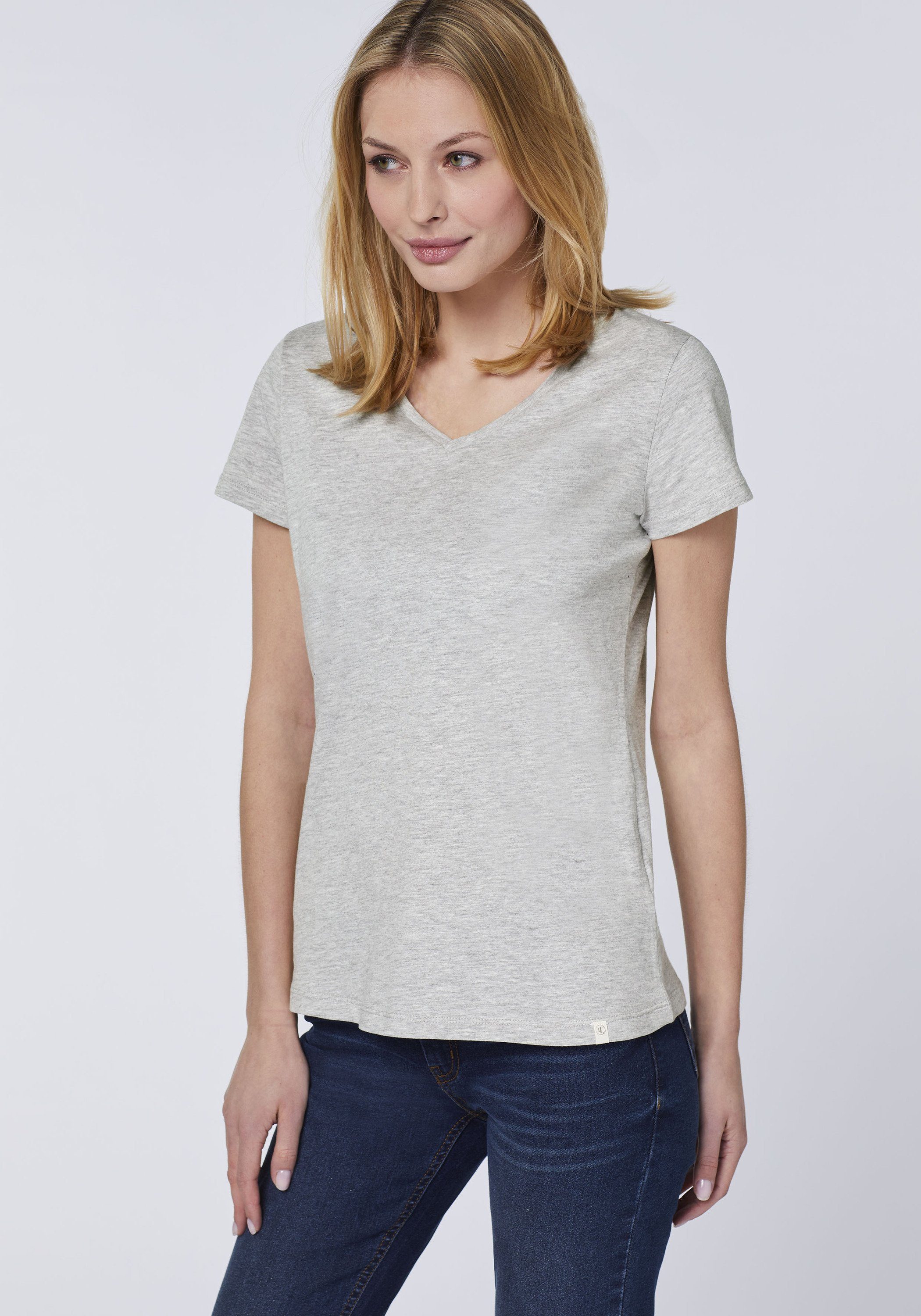 72 T-Shirt Detto Grey V-Neck-Design im Fatto femininen Light