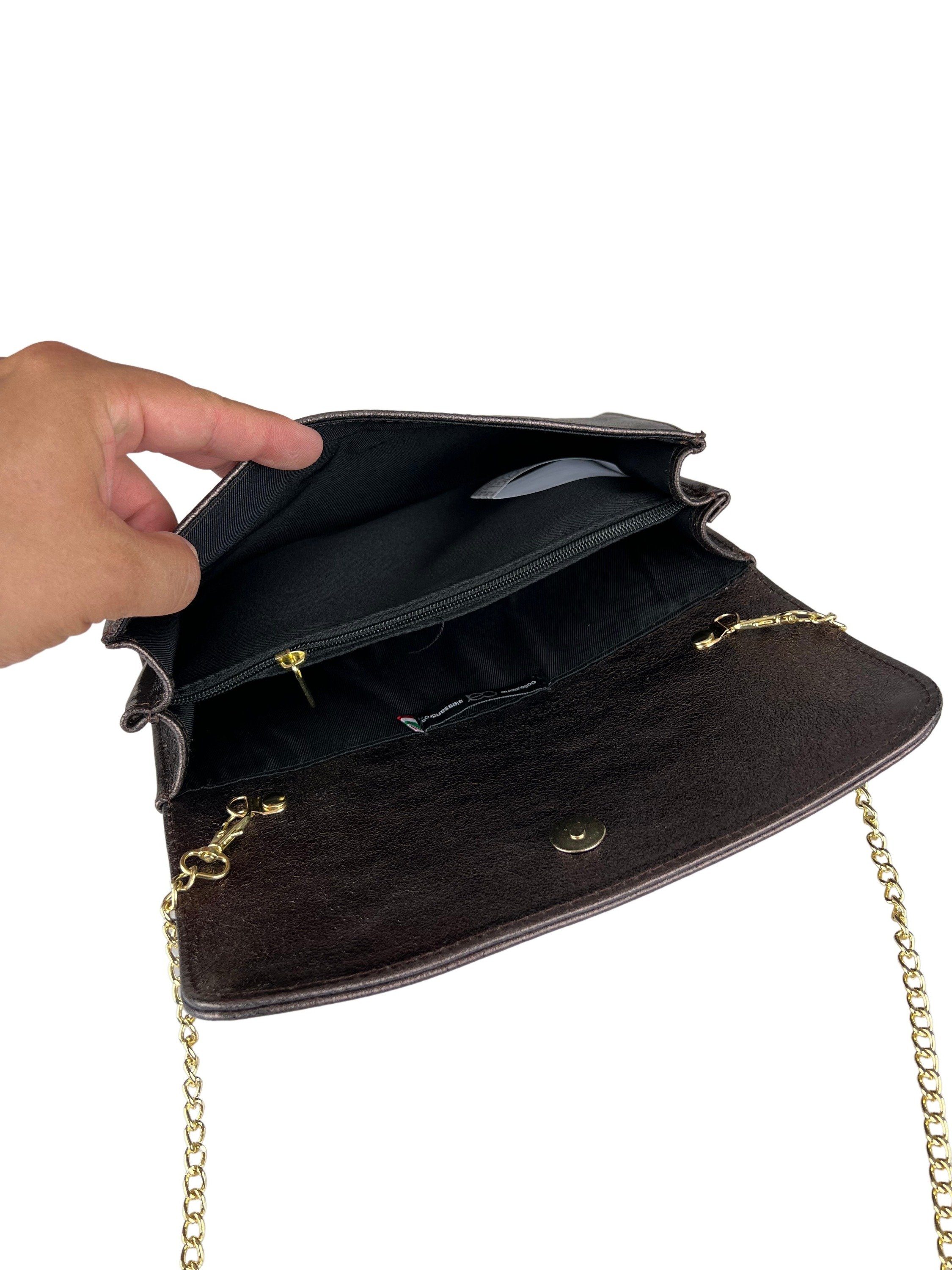 COLLEZIONE ALESSANDRO Clutch Eleganz, aus Leder, mit separaten Fächern