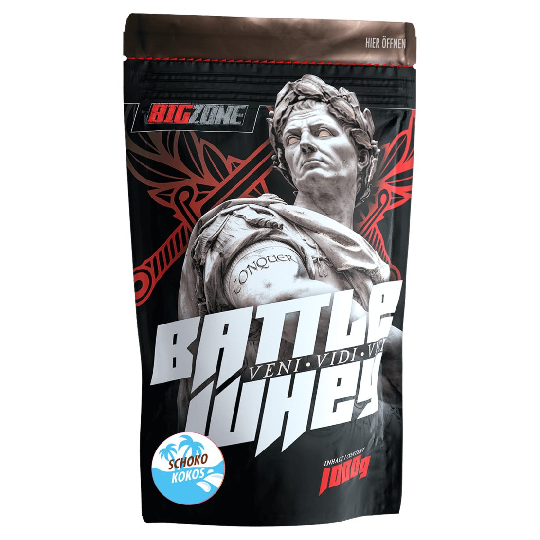BigZone Big Zone Battle Whey 1KG - Schoko Kokos Pulver