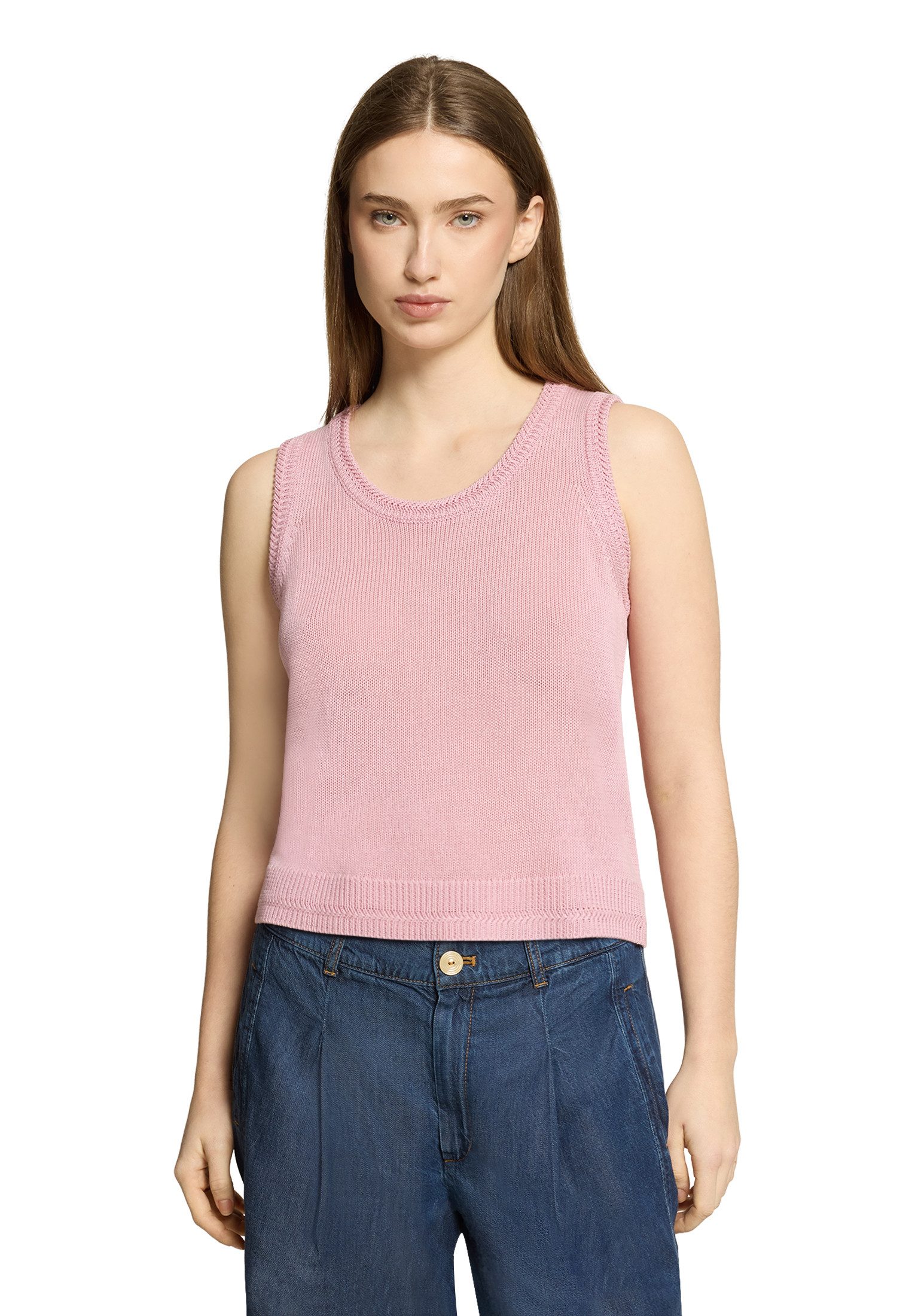 Cartoon Stricktop Damen mit Rundhalsausschnitt