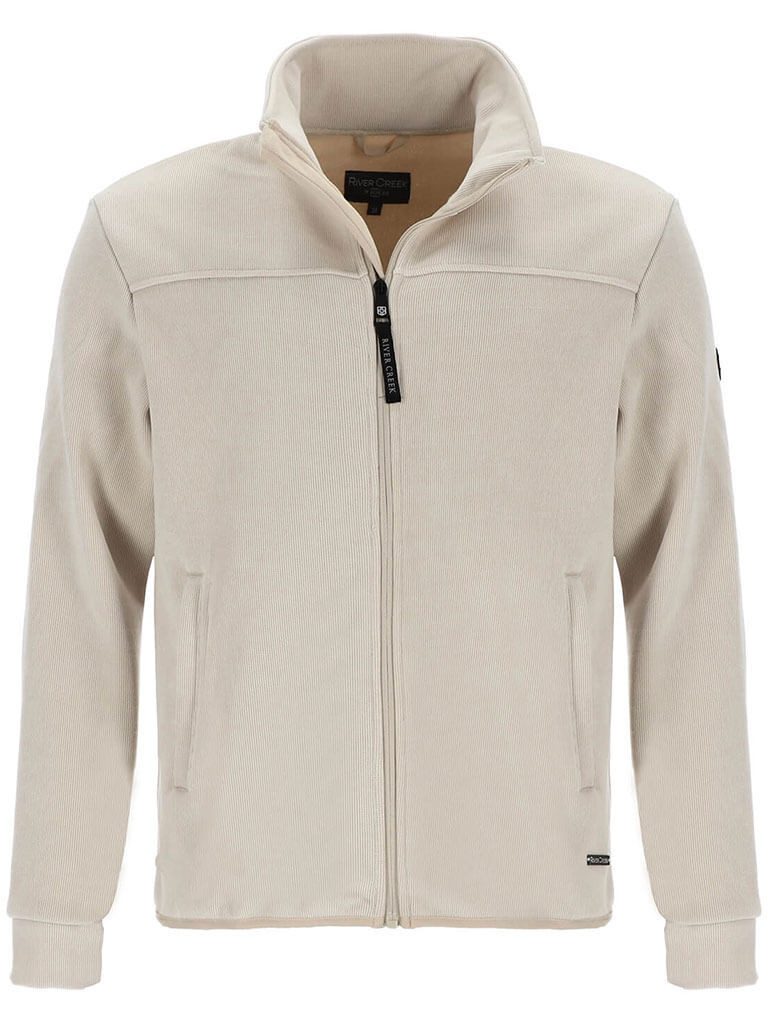 River Creek Strickjacke Herren Cord-Jacke mit Stehkragen und Reißverschluss günstig online kaufen