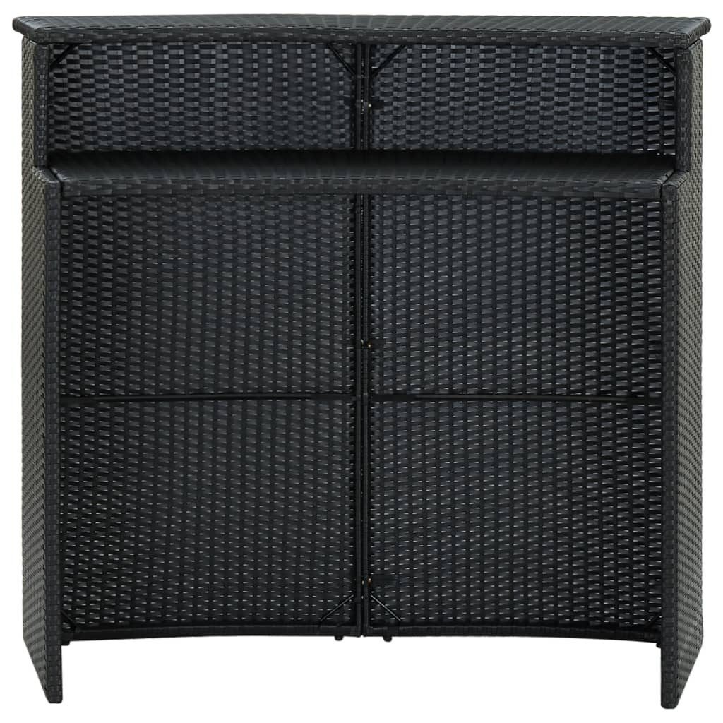 vidaXL Gartentisch Garten-Bartisch Schwarz 120x55x110 cm günstig online kaufen