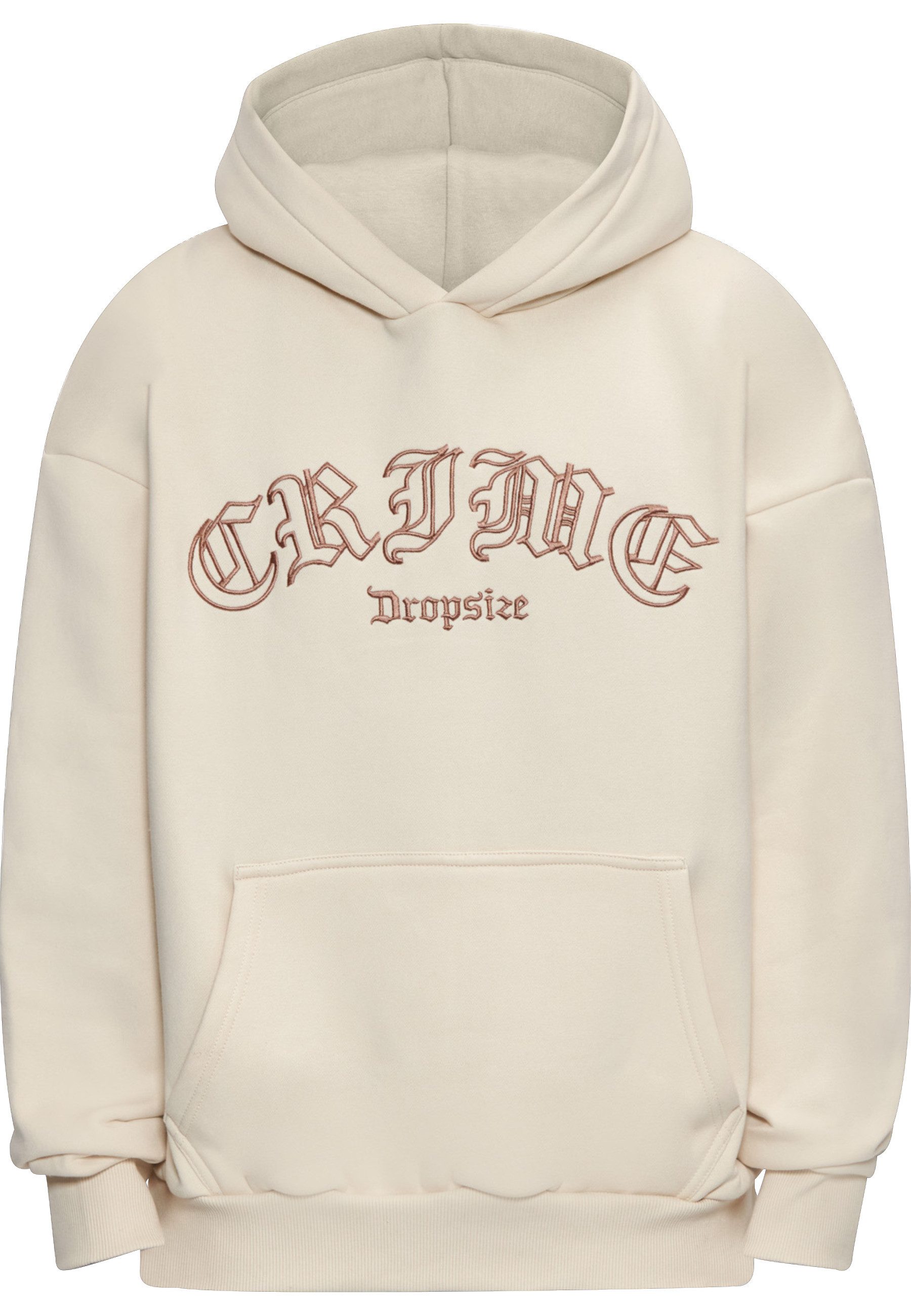 Kapuzensweatshirt Dropsize Herren Dropsize Heavy Oversize Crime Outline Hoodie