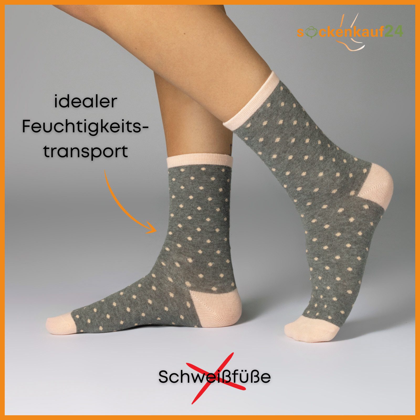 sockenkauf24 Basicsocken 10 Paar Damen Socken Mehrfarbig Streifen Punkte (34911/2, 35-38) Herzen Maritim Baumwolle
