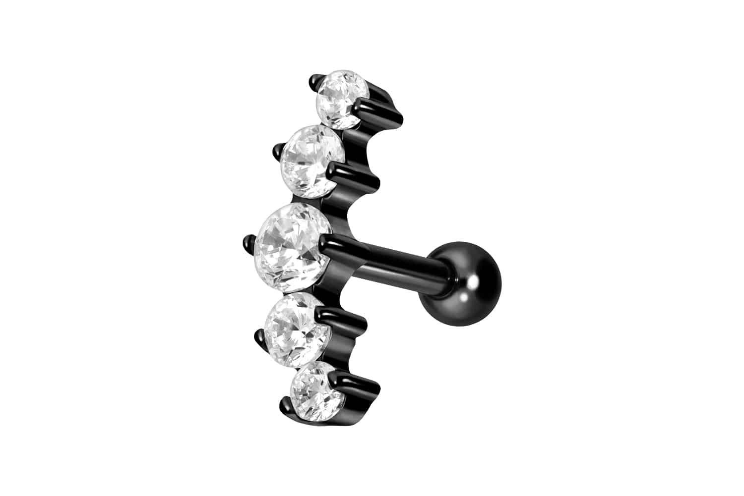 PIERCINGLINE Single-Ohrstecker Titan Ohrpiercing mit Innengewinde günstig online kaufen