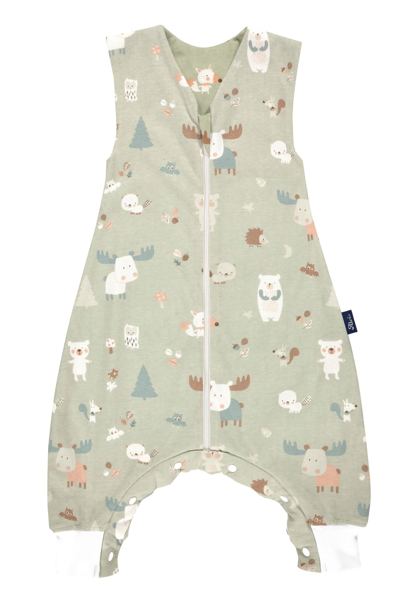 Babyschlafsack Sleep-Overall light Schlafsack mit Füßen Baby Forest