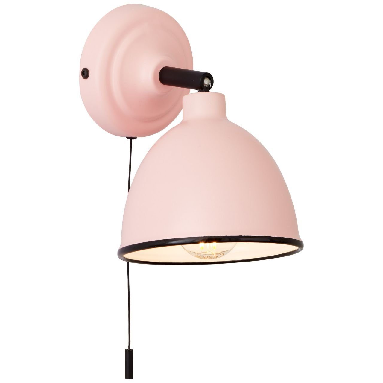 Lampe Zugschalter Brilliant Wandleuchte für Telio, E14, geeignet 28W, Telio D45, ros1x Wandleuchte