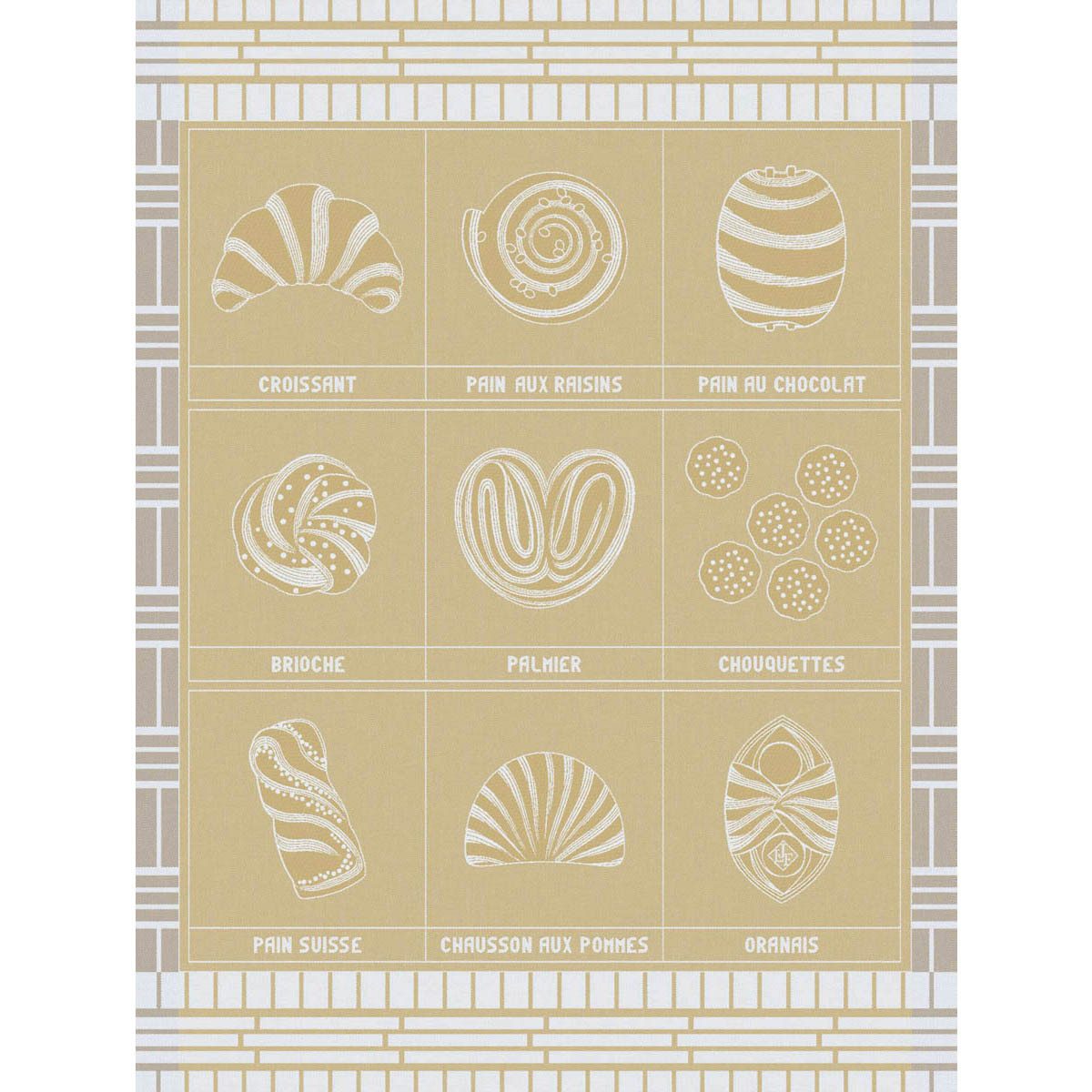 Le Jacquard Francais Geschirrtuch Geschirrtuch Haute Viennoiserie Creme 60x80 cm, (1-tlg., 1 x Geschirrtuch), jacquard-gewebt