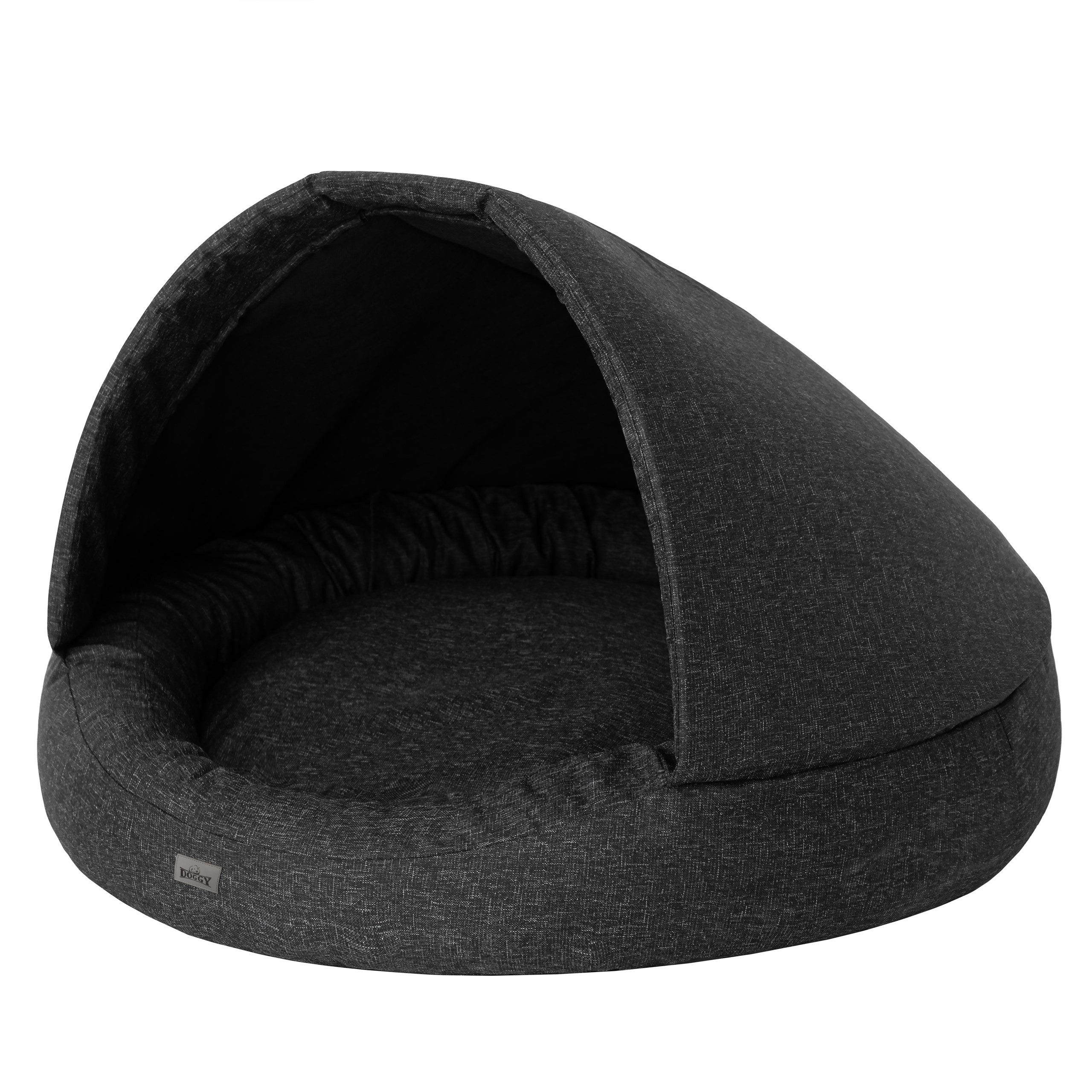 Hobbydog Hundehütte Ramzes 2-in-1 aus Ökoleinen mit herausnehmbarer Matratze, maschinenwaschbarer Bezug, wasserabweisend, 2 Größen