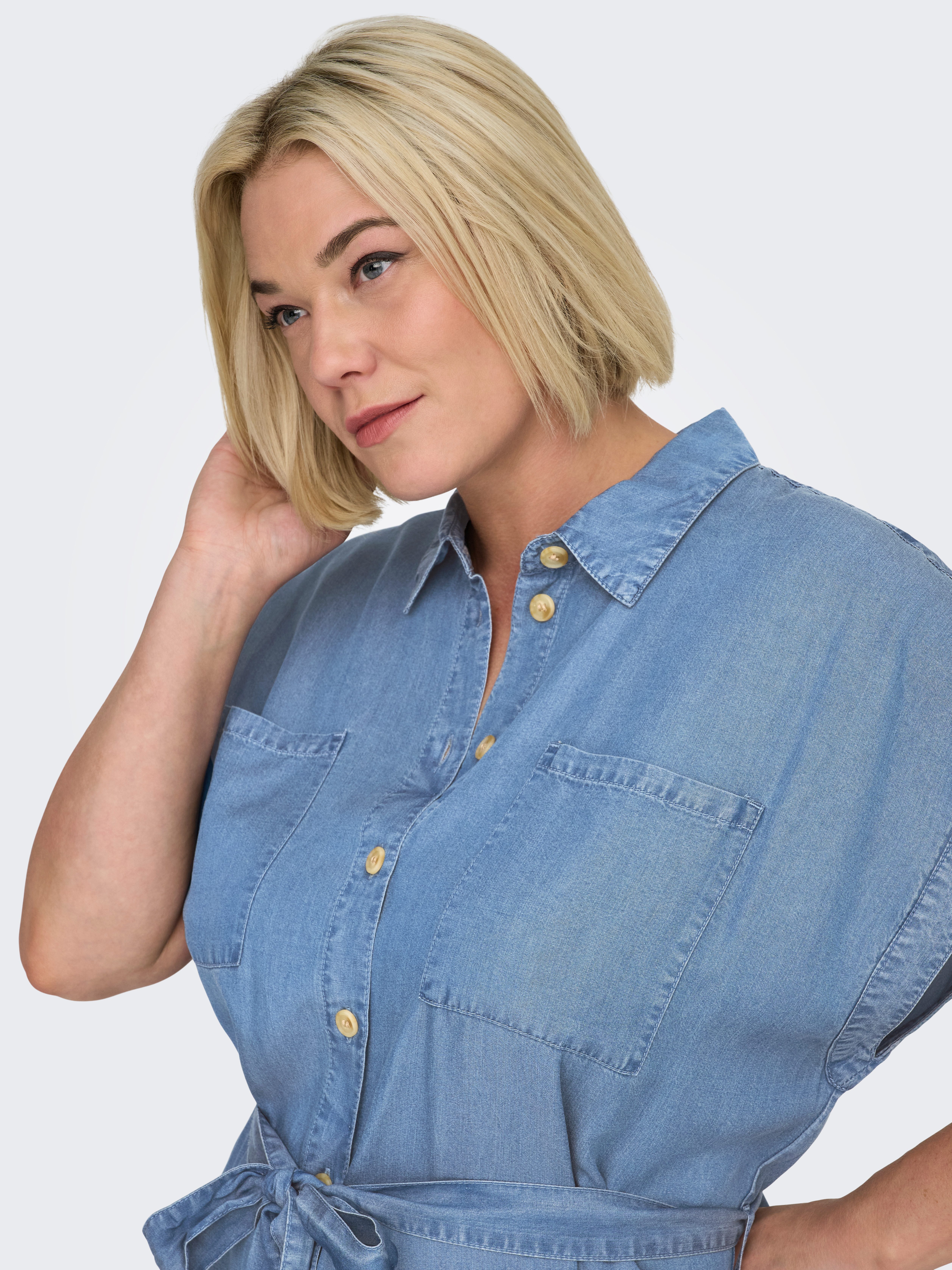 ONLY CARMAKOMA Jeanskleid CARPEMA HANNOVER SS DNM SH DRESS NOOS