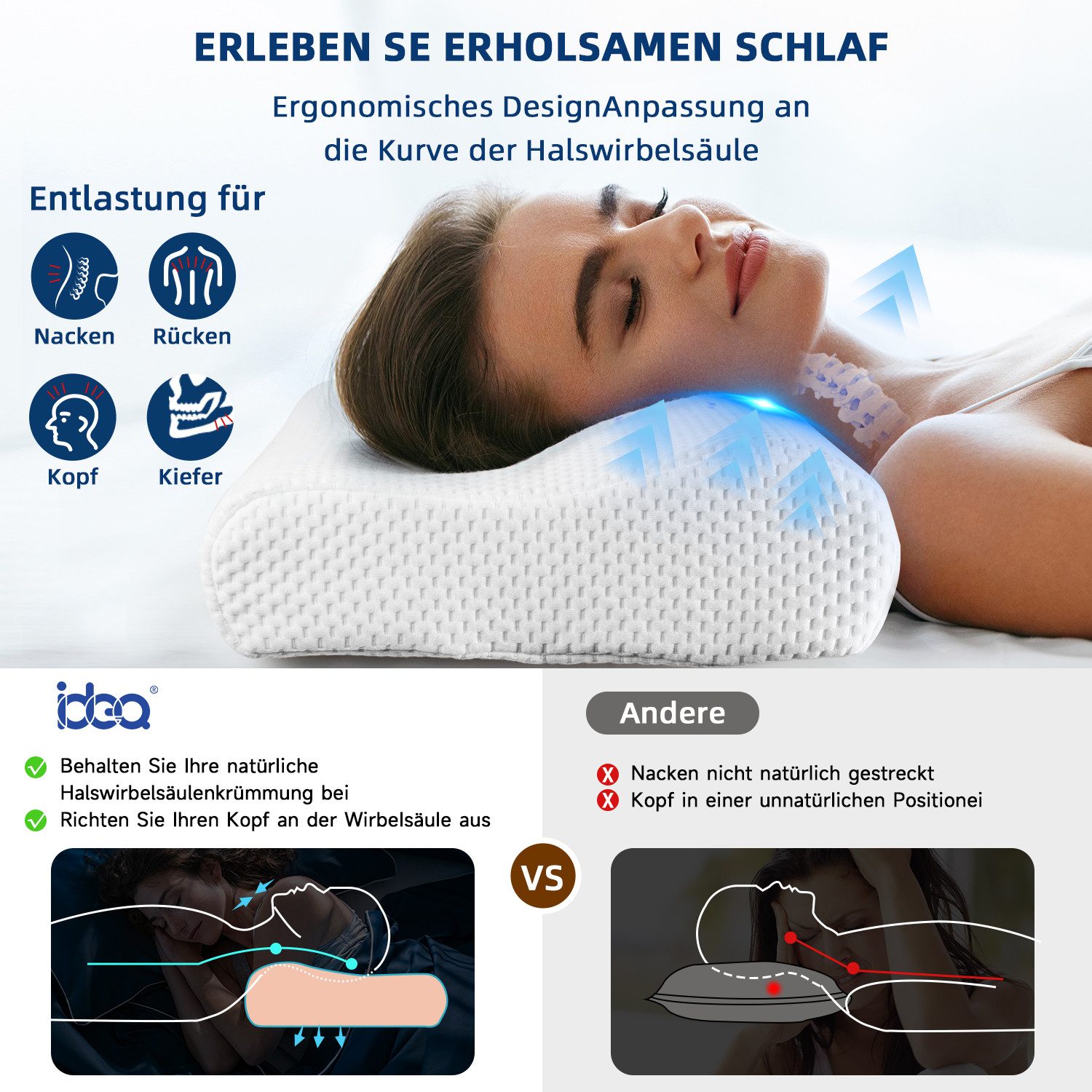 Esun Kopfkissen Memory Foam Kissen Kopfkissen, günstig online kaufen