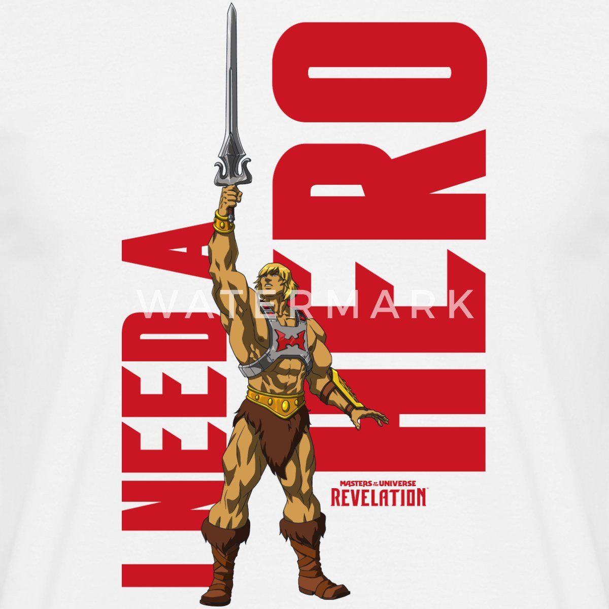 Spreadshirt T-Shirt Masters Of The Universe He-Man I Need A Hero Männer T-Shirt (1-tlg)